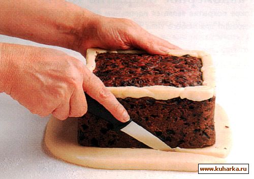 Покрытие торта мастикой и марципаном