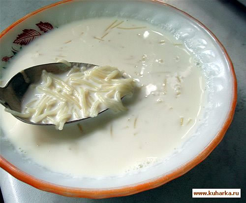 Рецепт Суп молочный с лапшой