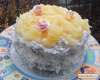 Рецепт Торт с ананасами