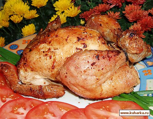 Рецепт Курица запеченная целиком с розмарином и лимоном