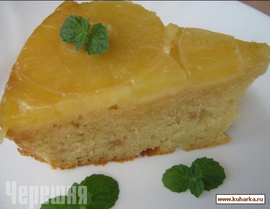 Рецепт Сметанный пирог с ананасом.