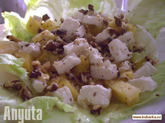 Рецепт Салат с ананасом и сыром фета (Ensalada de pina y feta)