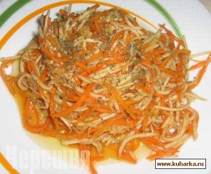 Рецепт Сельдерей с морковью по-корейски