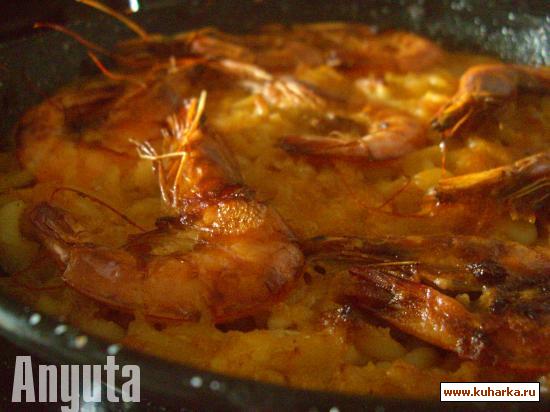 Рецепт Фидеуа с сепией и креветками (Fideua de sepia y gambas)