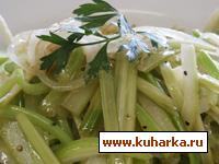 Рецепт Горячий салат из стеблей сельдерея
