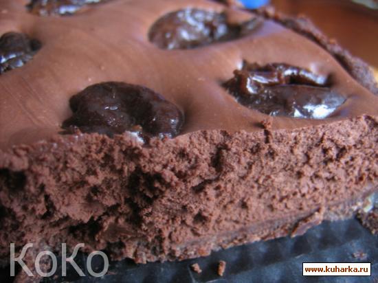 Рецепт Бархатный шоколадный тарт с черносливом
