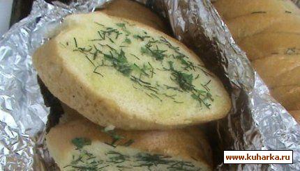 Рецепт Чесночный хлеб с базиликом