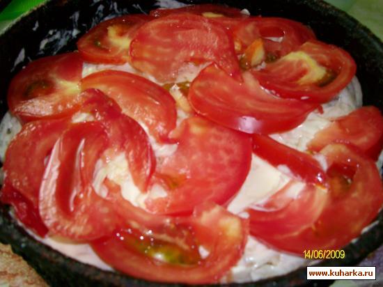 Рецепт Мясо, запеченное с помидорами