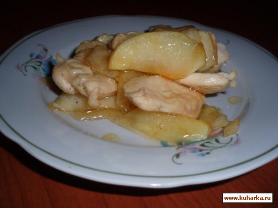 Рецепт Куриное филе с яблоками и медом