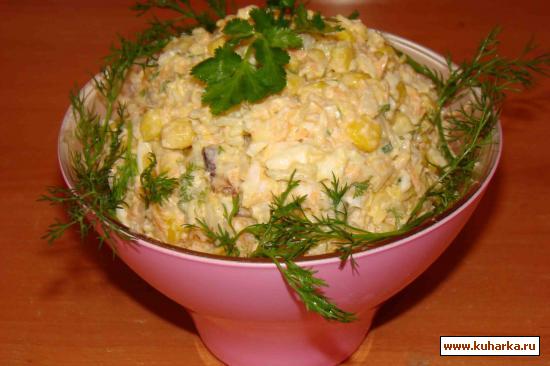 Рецепт Кукурузно-рисовый салат с беконом