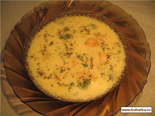 Рецепт Сливочный суп с семгой
