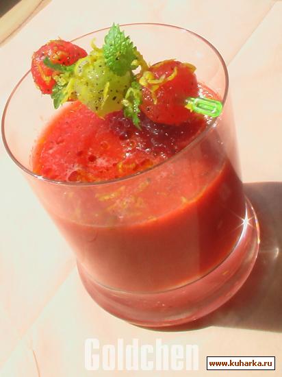 Рецепт Wassermelonen - Gazpacho/ Суп Гаспаччо из арбуза