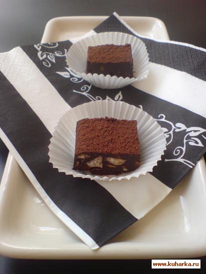 Рецепт Шоколадные квадратики с фисташками и лесным орехом