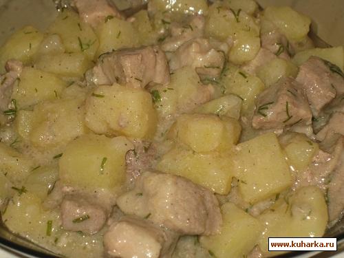 Рецепт Свинина с картошкой в соусе "Виола"