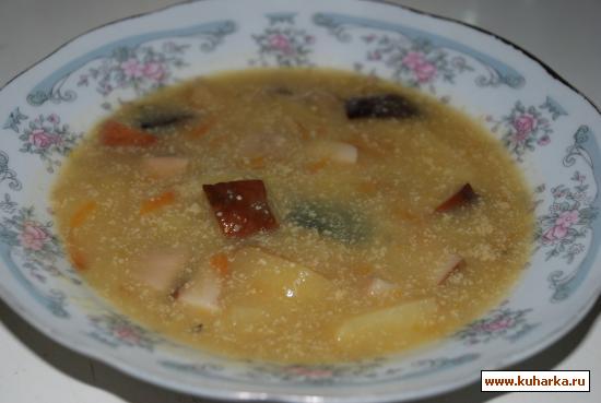 Рецепт Суп грибной с тыквой