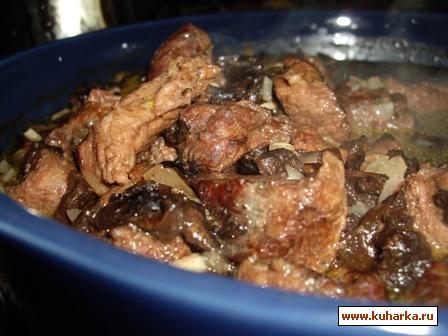 Рецепт Тушанка из мяса с грибами