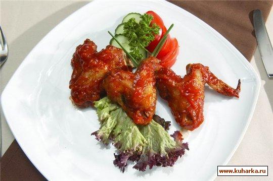 Рецепт Куриные крылышки под томатным соусом