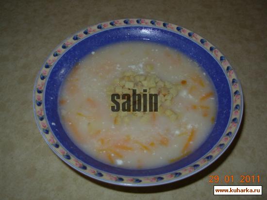 Рецепт Суп сметанный с сухариками