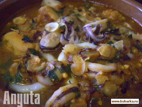 Рецепт Рыбное рагу по-каталонски (Guiso de pescado a la catalana)