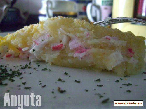 Рецепт Крабовый пирог с зелёным лаймом (Parmentier au crabe et citron vert)