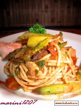 Рецепт Спагетти со спаржей