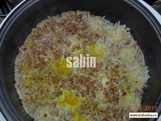 Рецепт Каша гречнево-рисовая с фрикадельками