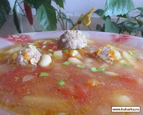 Рецепт Фасолевый суп с фрикадельками
