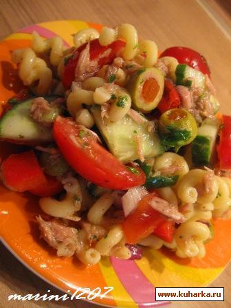 Рецепт Салат с пастой и тунцом (Nudel-Thunfisch-Salat)