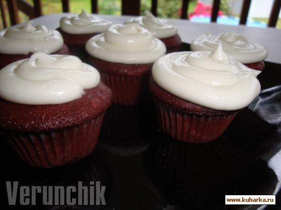 Рецепт Red Velvet Cupcakes with Cream Cheese Frosting
