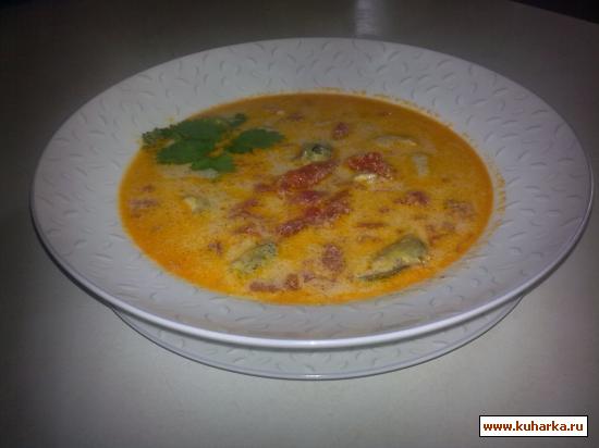 Рецепт Изумительный суп из морепродуктов за 2 минуты