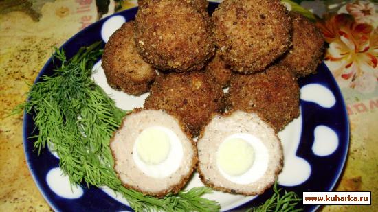 Рецепт Зразы с перепелиными яйцами.
