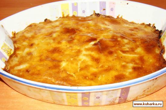 Рецепт Картофель с жареным луком под сметанкой
