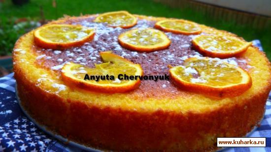 Рецепт Ливанский пирог с апельсинами и миндалем.