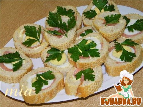 Рецепт Бутербродики закусочные "Сёмыши"