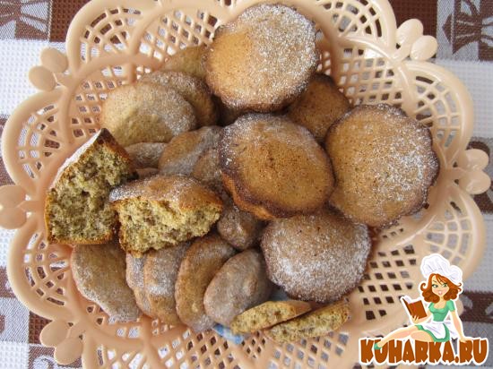 Рецепт Кукурузное бисквитное печенье с орехами.