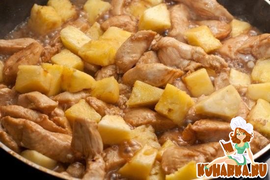 Рецепт Куриное филе с ананасами