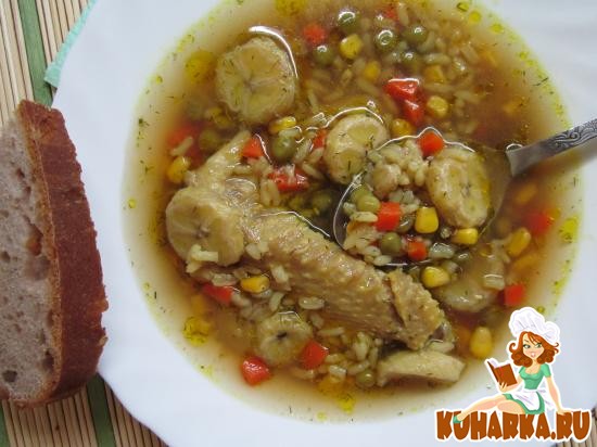 Рецепт Кубинский суп с бананами.