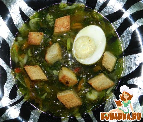 Рецепт Зелёный суп с крапивой и щавелем