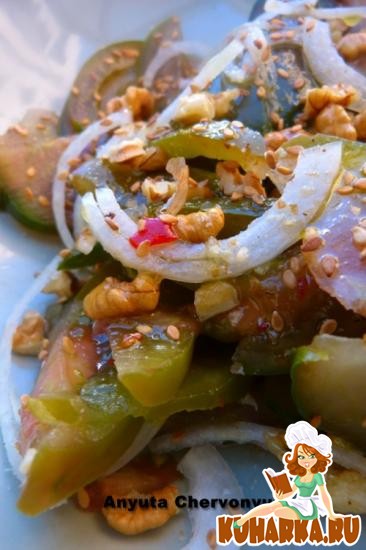 Рецепт Бирманский салат с зелёными помидорами.