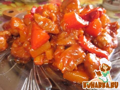 Рецепт Свинина с ананасами по китайским мотивам
