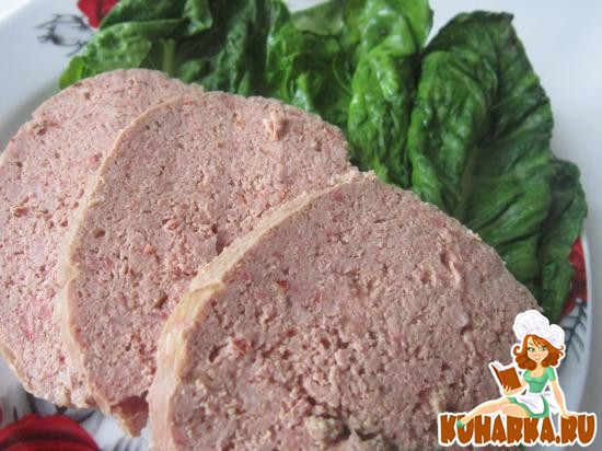 Рецепт Домашняя ливерная колбаса с копченостями