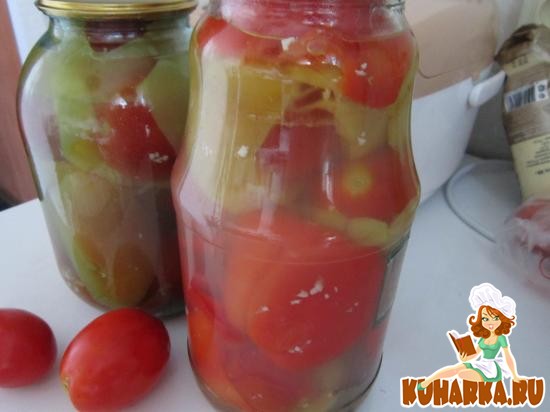 Рецепт Перцы фаршированные помидорами